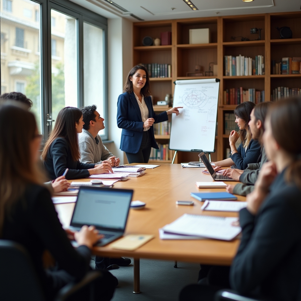 Participants in a cooperative training session